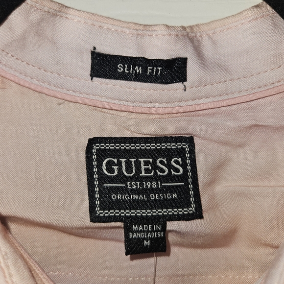 NWT! GUESS Shirt Men's Size Medium Cactus Challis Button Down Short Sleeve NEW - Picture 5 of 14